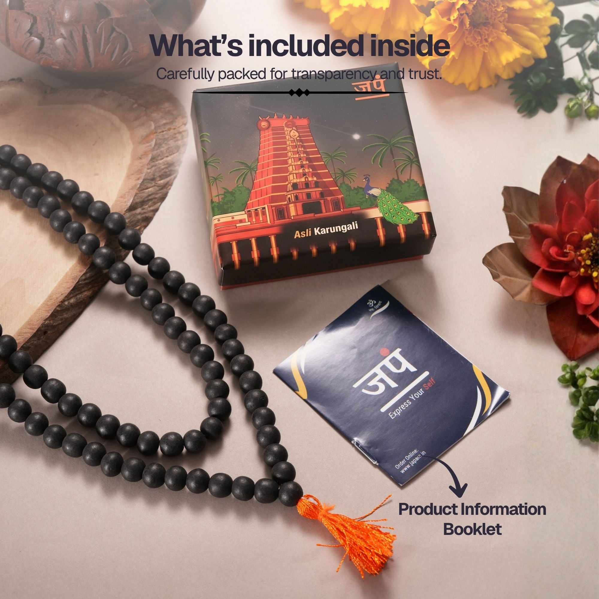 108+1 Divya Karungali Mala - Natural Ebony Wood Beads (Govt. Certified) - Image 4