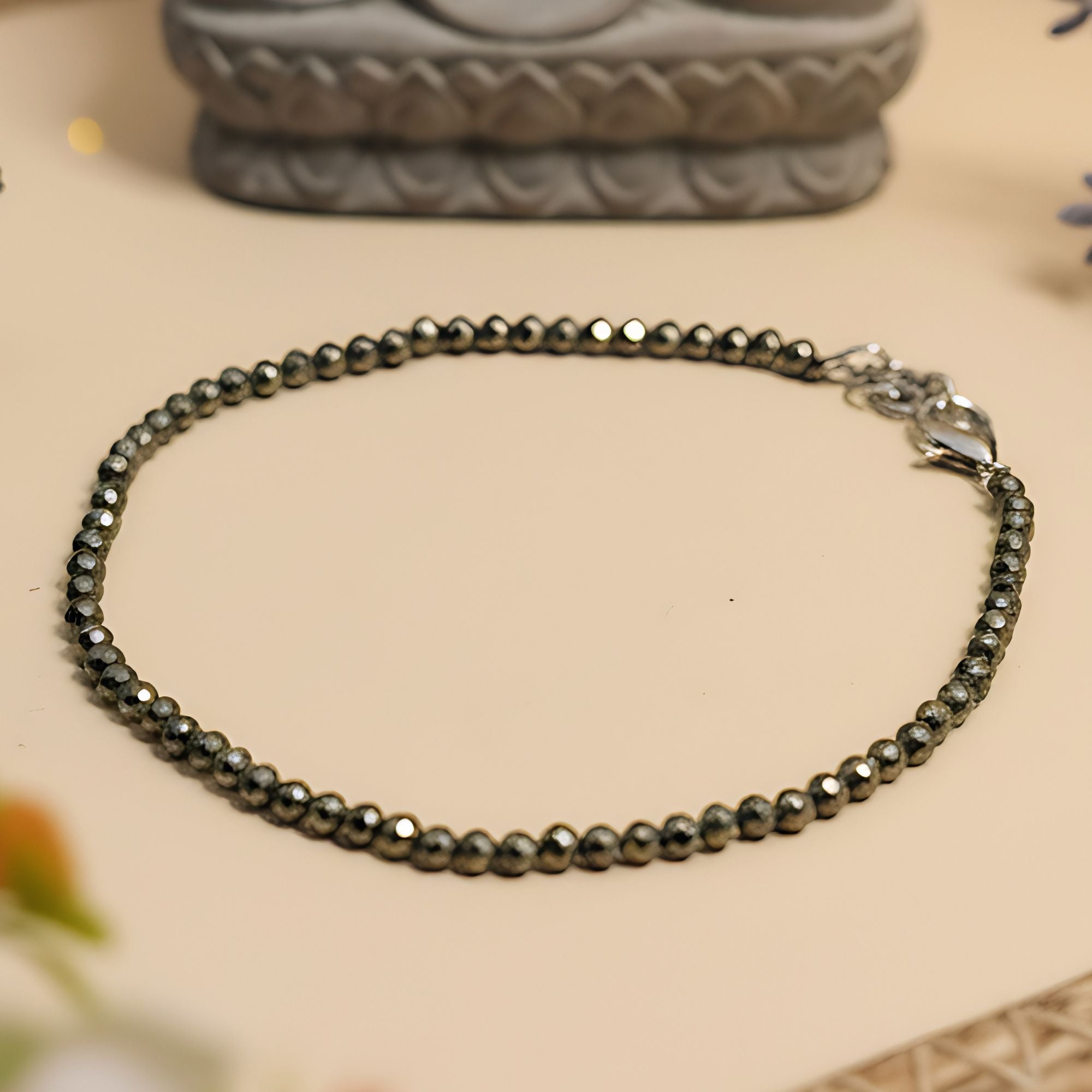 Dhanashree Pyrite Anklet