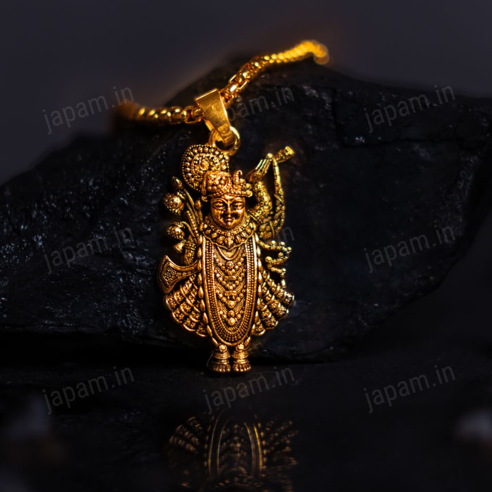 Gold Plated Nathdwara Krishna Ji Necklace