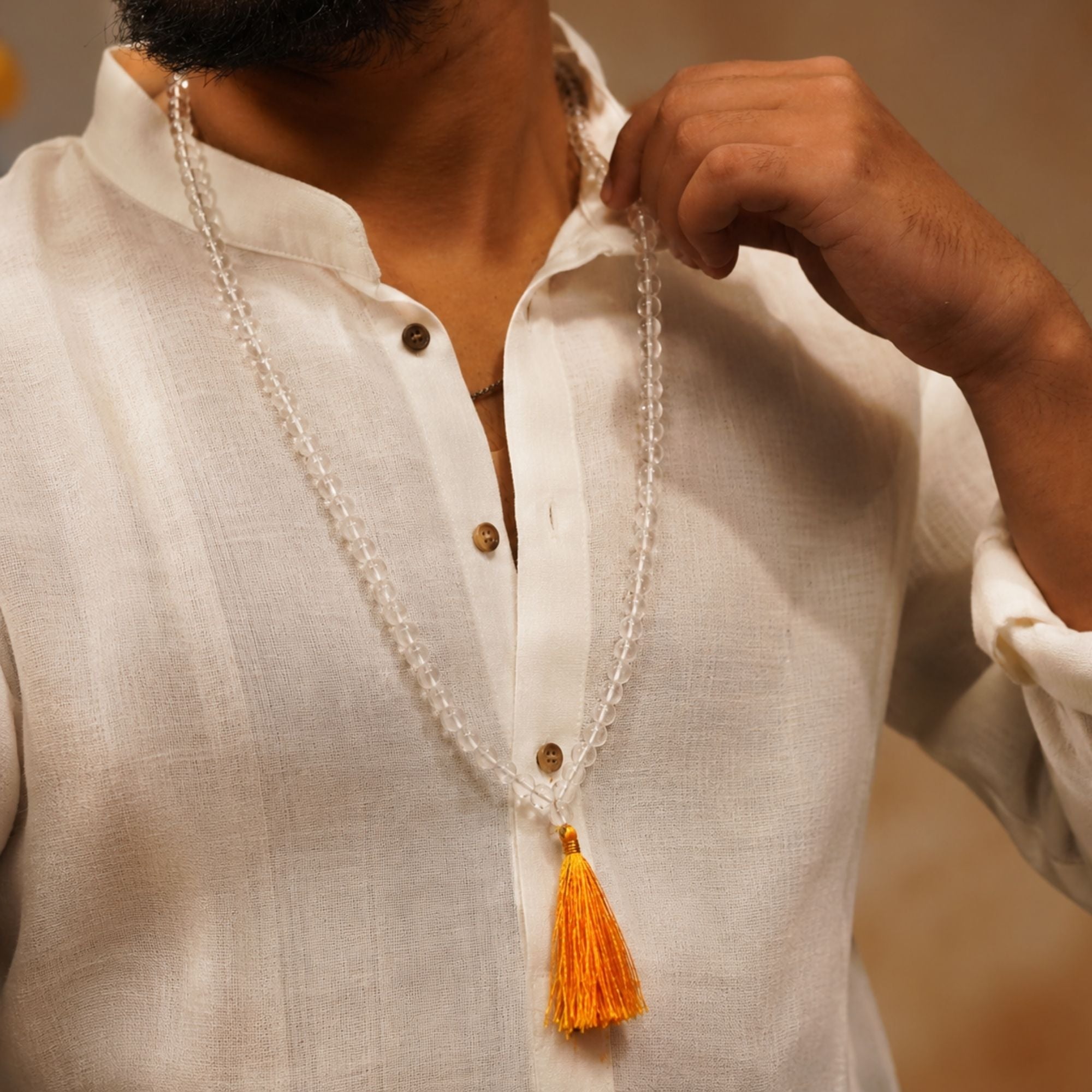 Natural Sphatik Mala - 108+1 Beads - Image 7