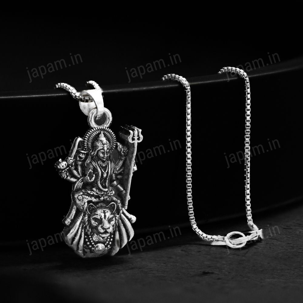 Oxi Silver Maa Durgeshwari Necklace