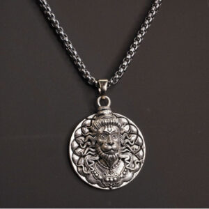 Silver Plated 3D Bajrangbali Hanuman Ji Necklace