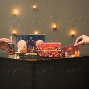 Pooja Essentials Combo - Tilak Set + Ghee Diya Bati + Ganga Jal