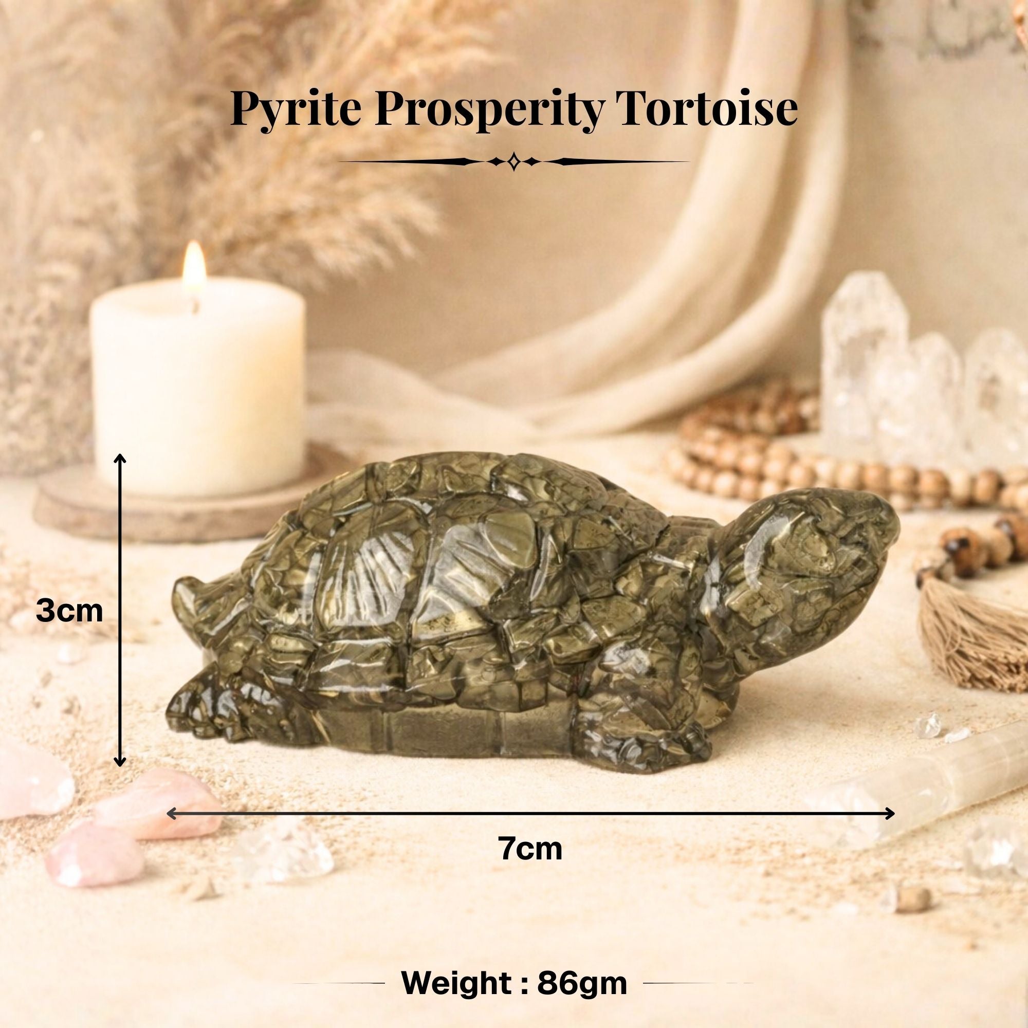 Pyrite Prosperity Tortoise (Kachhua) for Vaastu - Image 5