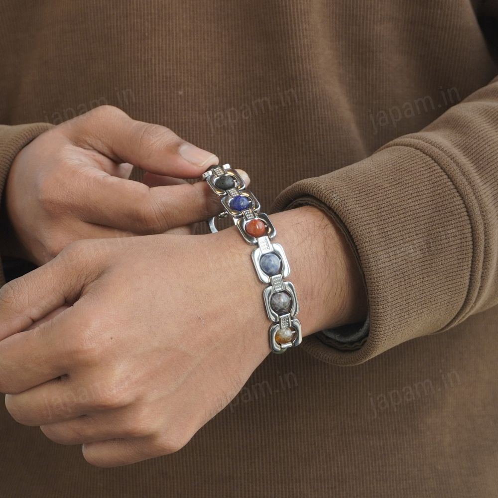 Silver Plated Essential 7 Chakra Bracelet - Image 4