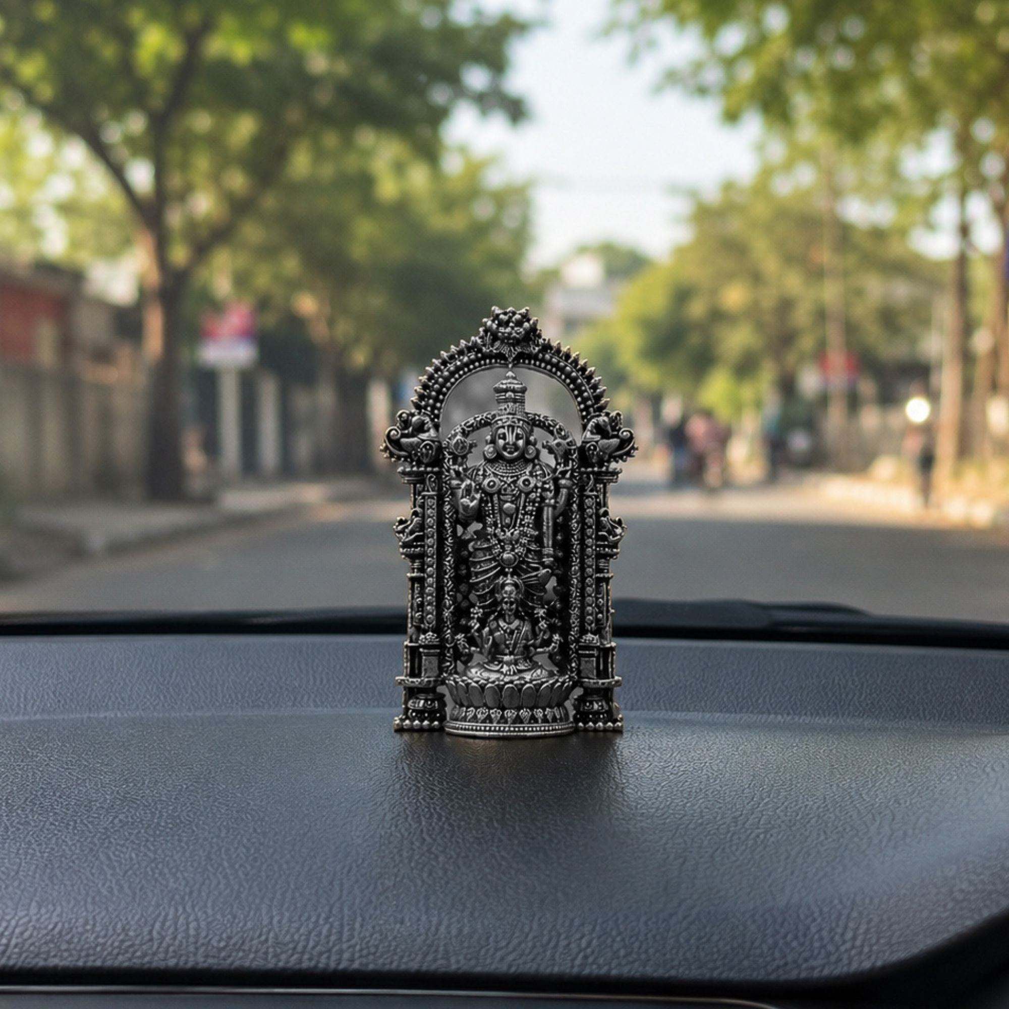 Silver Plated Lord Tirupati Bala Ji Idol for Car Dashboard - Image 2
