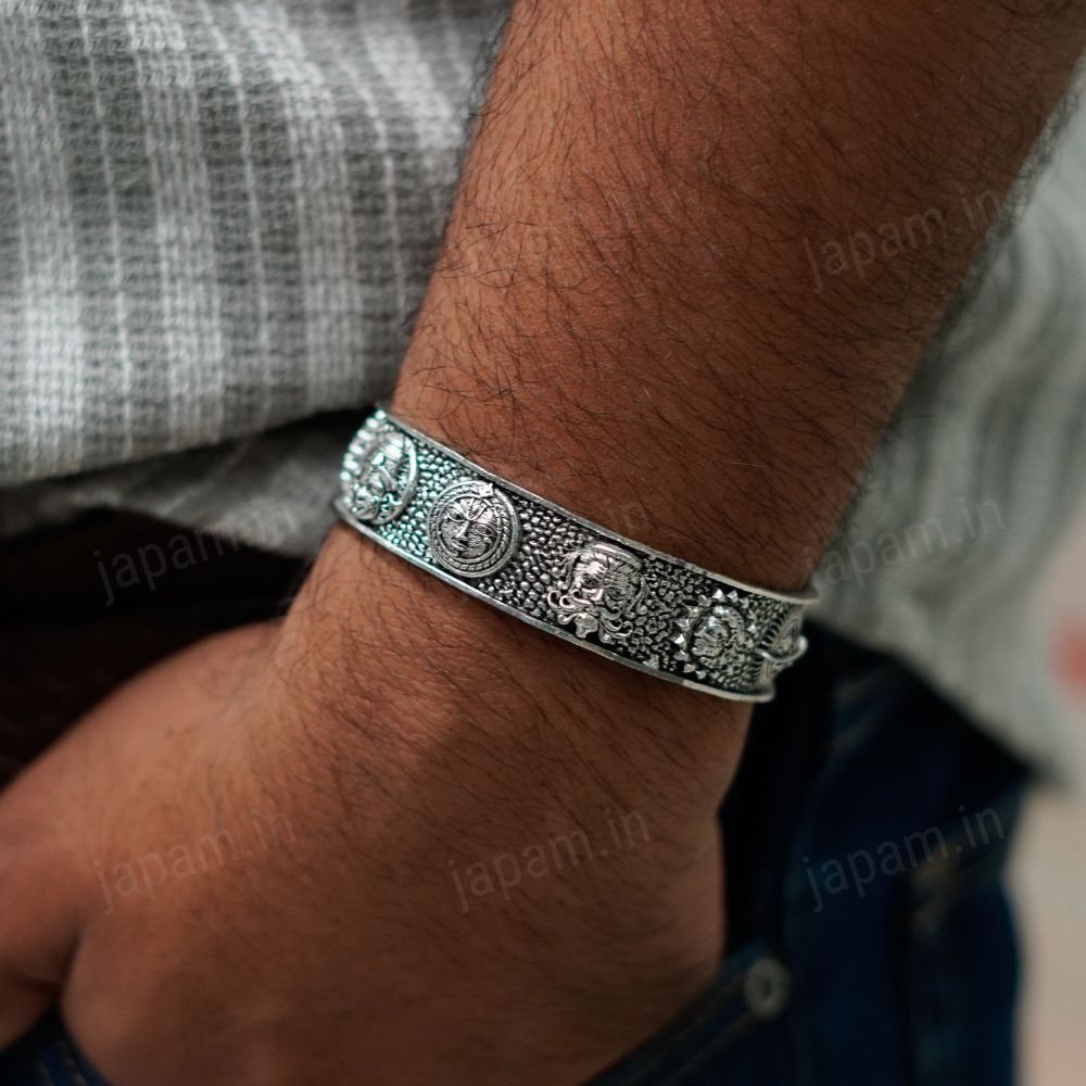 Silver Plated Navgraha Raksha Kada - Image 2