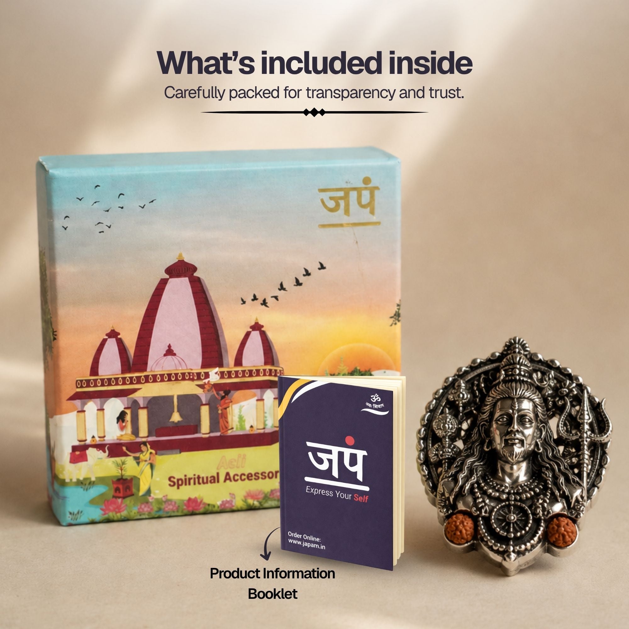 Silver Plated Rudra Roop Shiva Brooch - Image 3