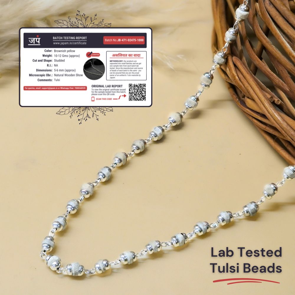 Silver Plated Tulsi Mala - Image 3