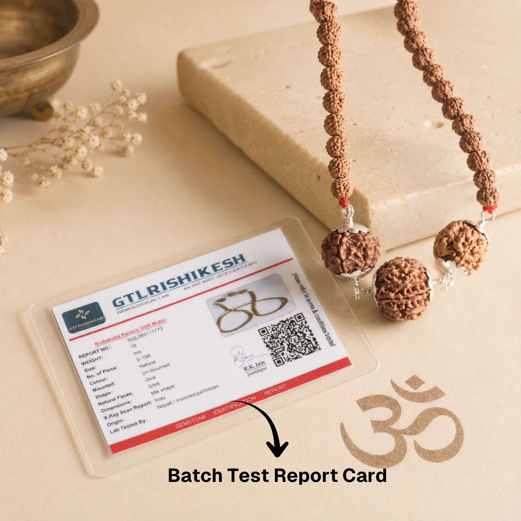 Swasth Kawach Mala with 3,5,6 Rudraksha - Image 3