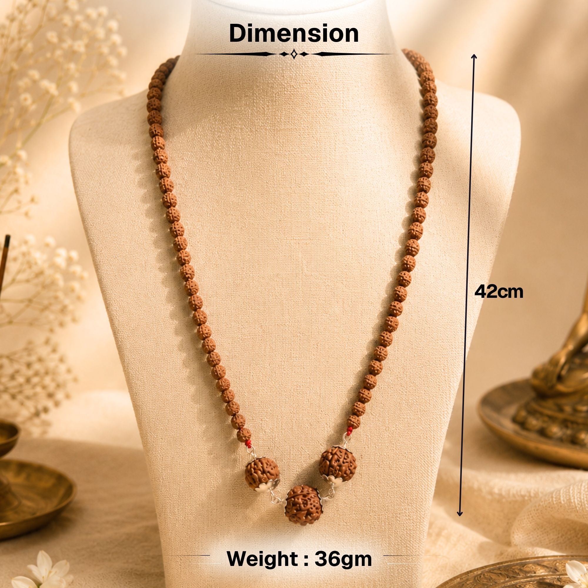 Swasth Kawach Mala with 3,5,6 Rudraksha - Image 5