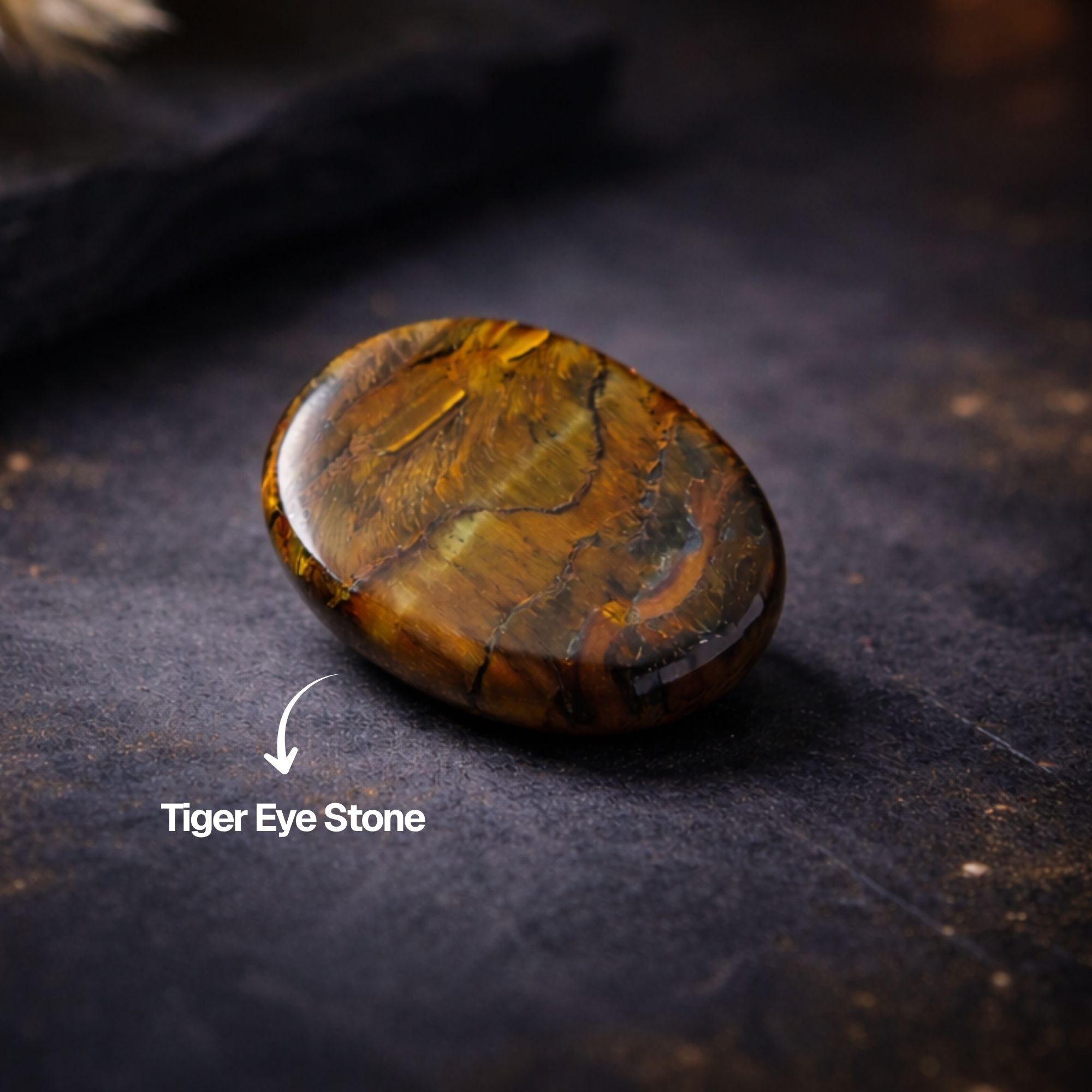 Tiger Eye Worry Stone - Image 2