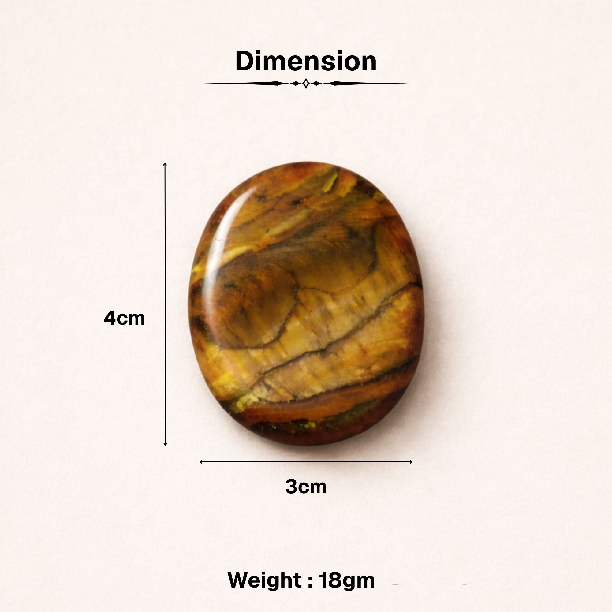 Tiger Eye Worry Stone - Image 4