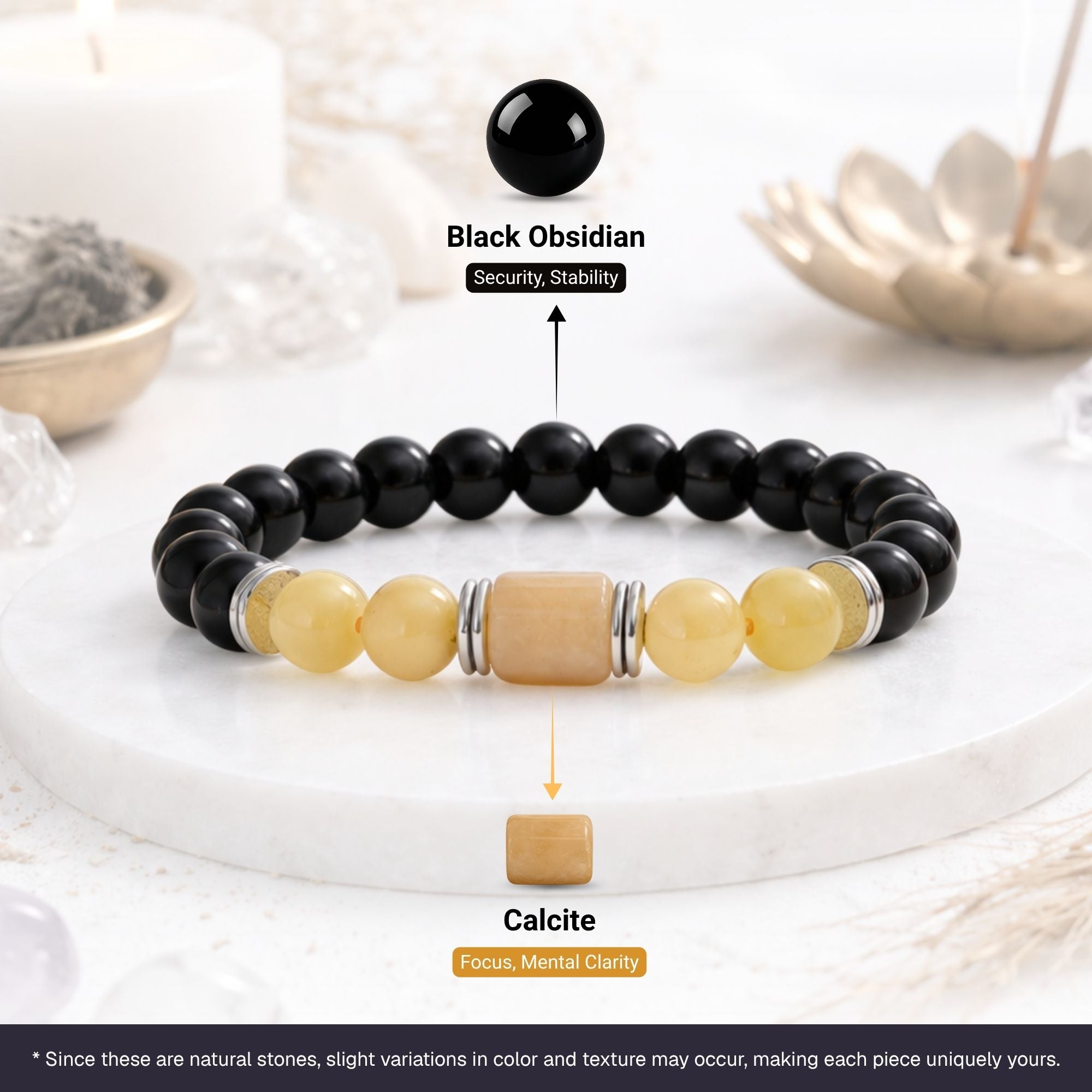 Yellow Calcite Zodiac Band – Sagittarius (धनु राशि) - Image 2